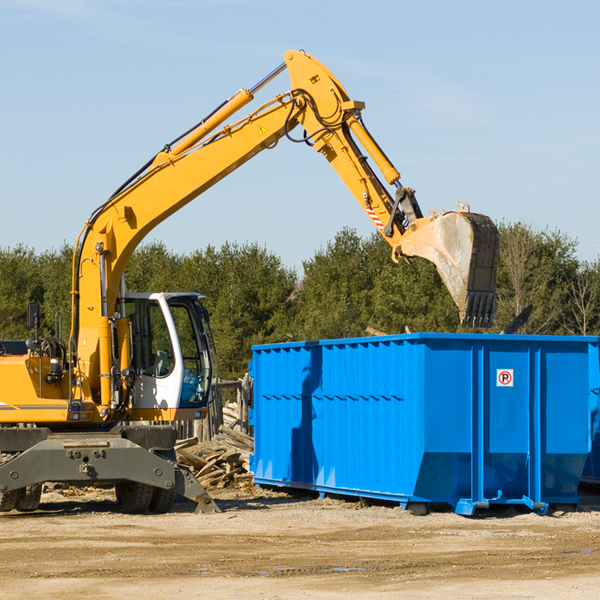 what size residential dumpster rentals are available in Rocky Mount Missouri